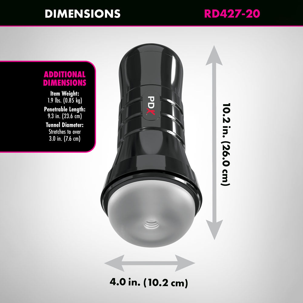 PDX Wet Pussies - Super Slide & Glide XXL - Clear Stroker