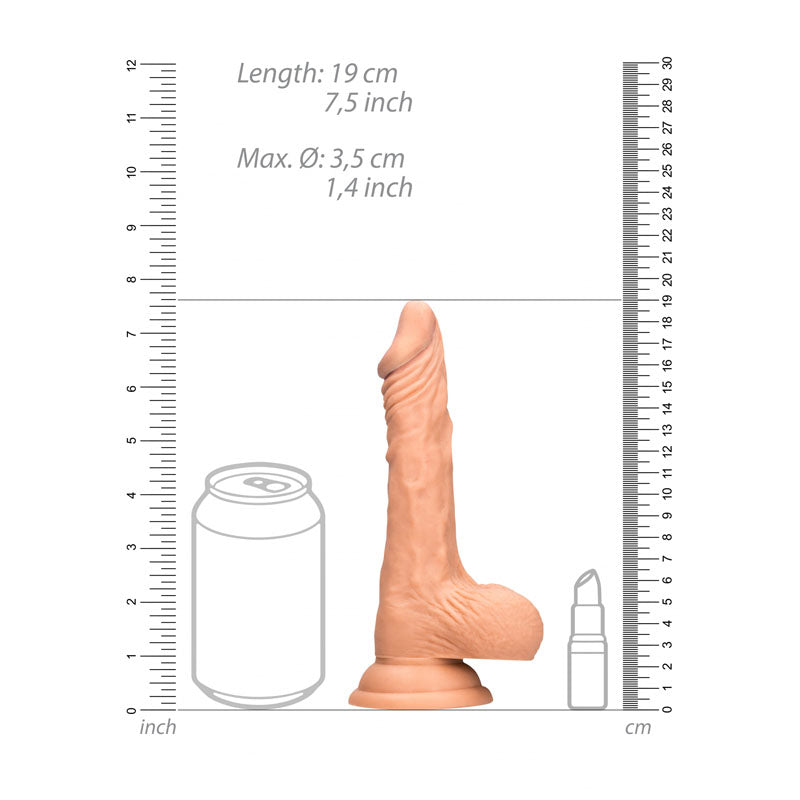 REALROCK 7'' Realistic Dildo With Balls - Flesh 17.8 cm Dong