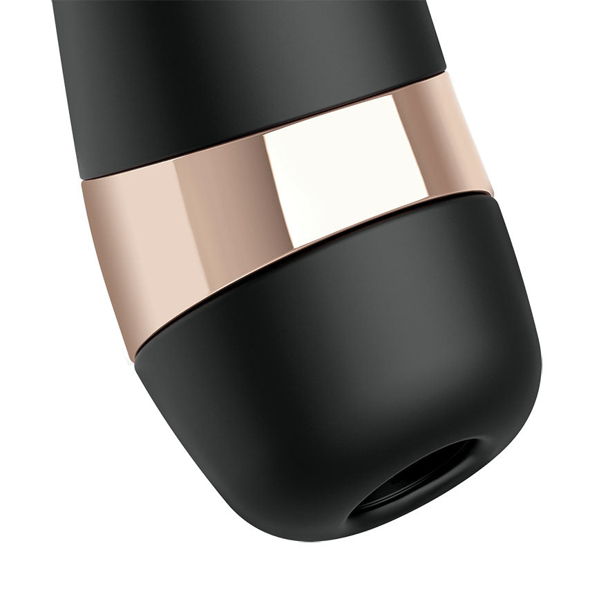 Satisfyer Pro 3+ Black - Black USB-Rechargeable Air Pulse Clitoral Stimulator with Vibration