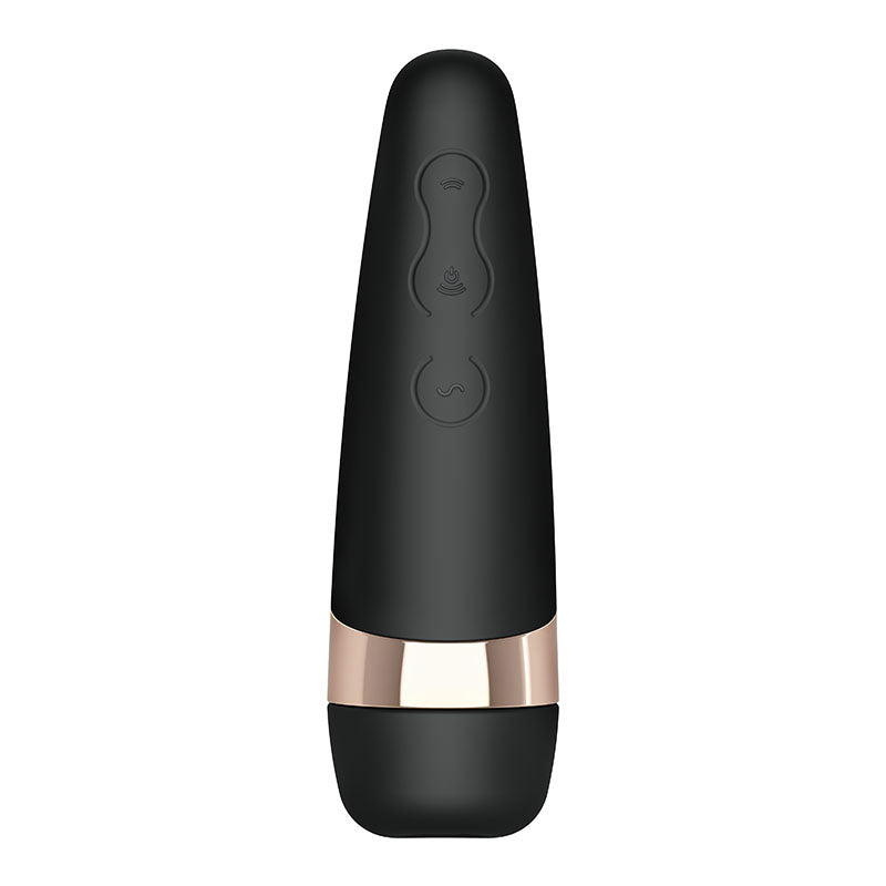 Satisfyer Pro 3+ Black - Black USB-Rechargeable Air Pulse Clitoral Stimulator with Vibration