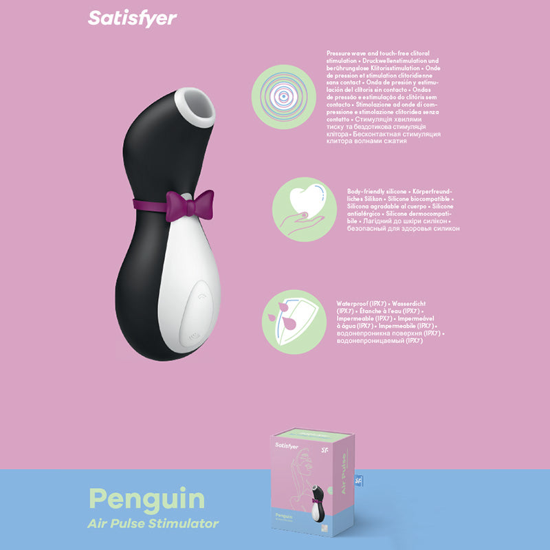 Satisfyer Penguin - Black USB-Rechargeable Air Pulse Clitoral Stimulator