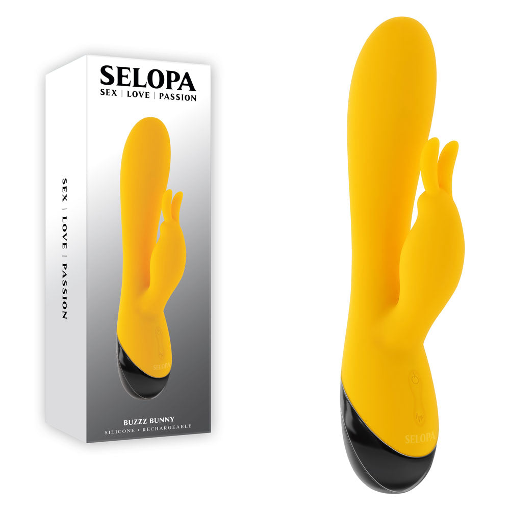 Selopa BUZZZ BUNNY - Yellow 19.7 cm USB Rechargeable Rabbit Vibrator