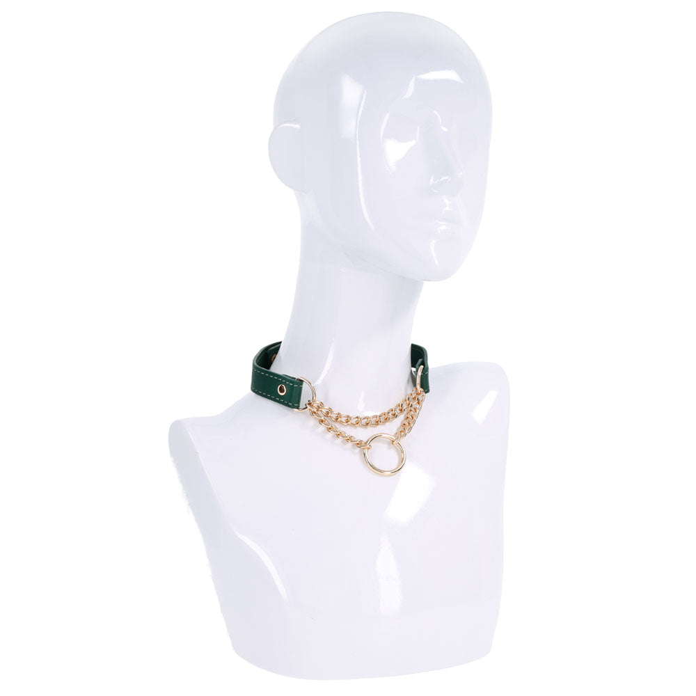 Sex & Mischief Indica Day Collar - Green/Gold Collar
