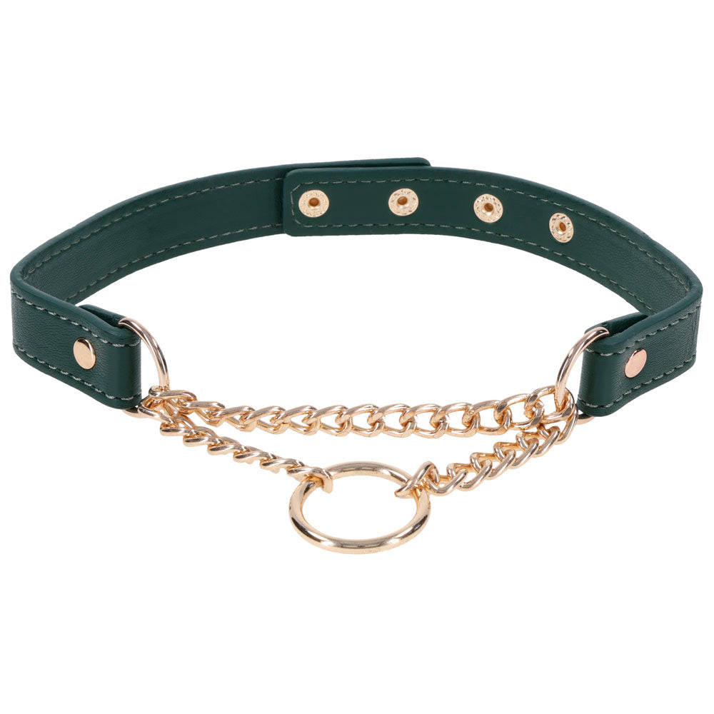 Sex & Mischief Indica Day Collar - Green/Gold Collar